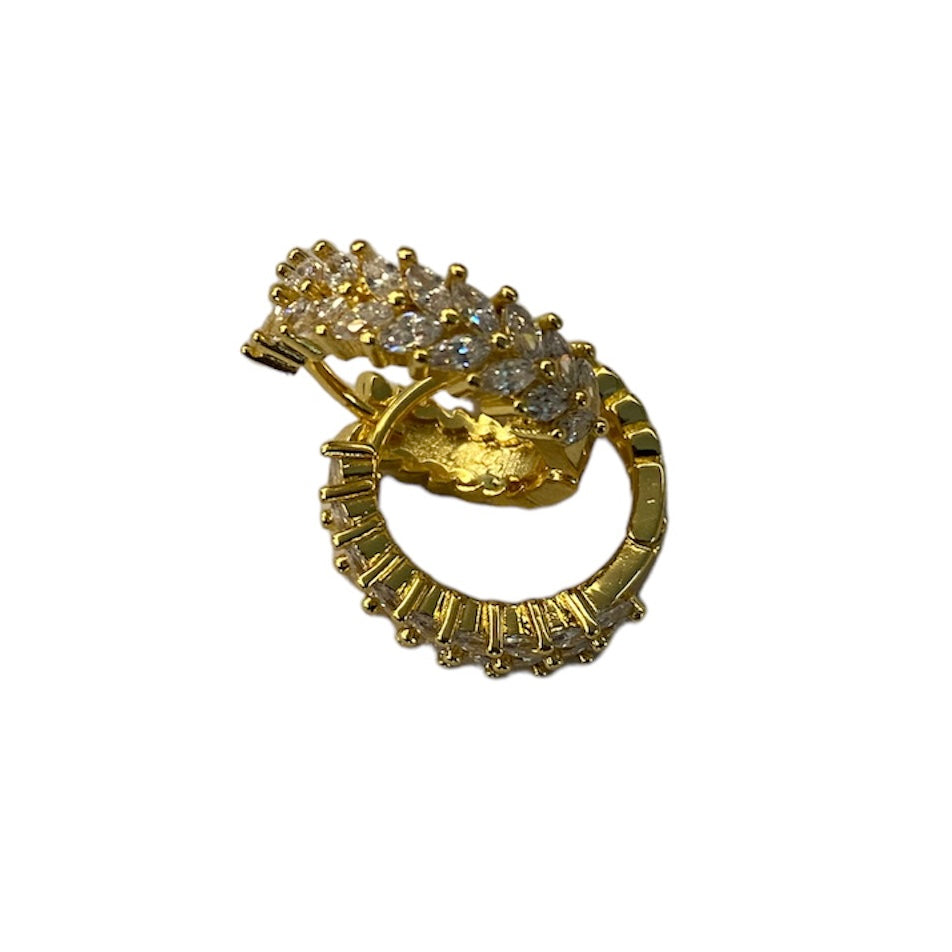 Sparkle gold earrings accessory #4069 - Medaid International