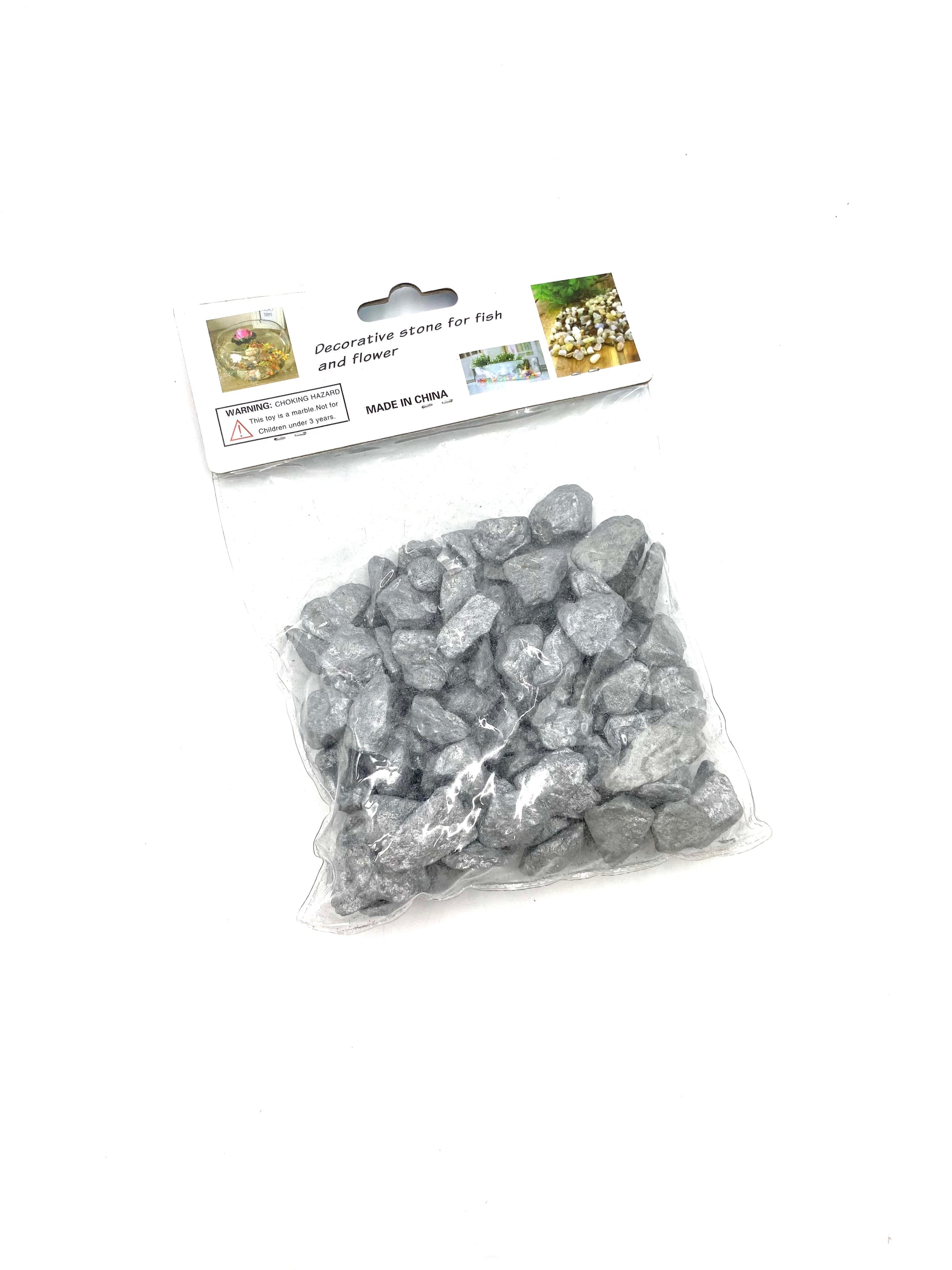 Decorative Silver Pebbles For Fish & Flower