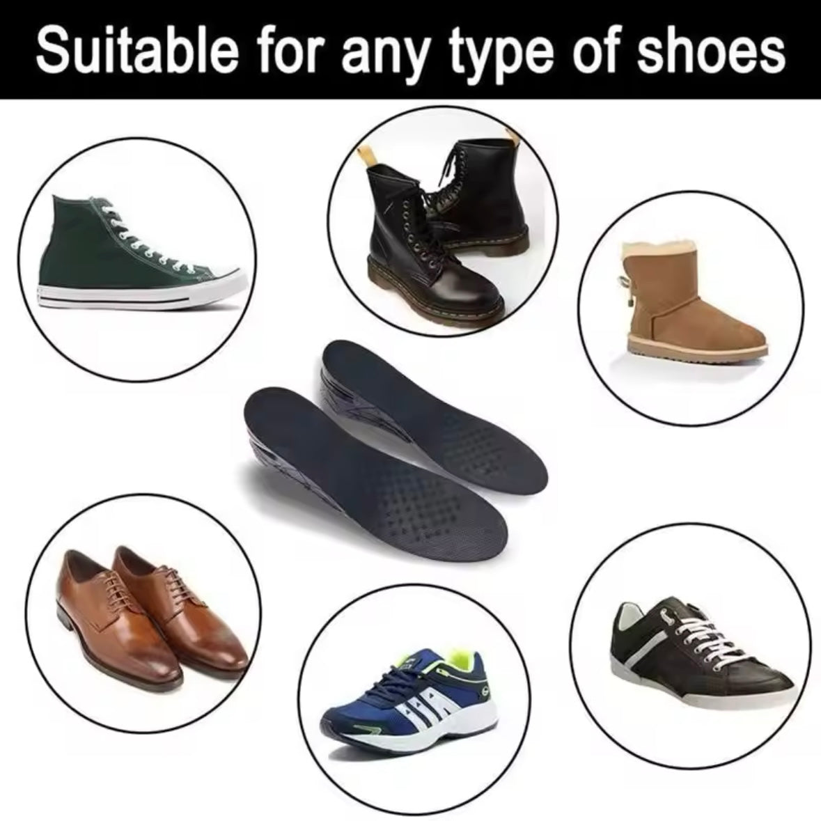 Foot Height Increase Insole With Air Cushion Adjustable Shoe - Medaid International