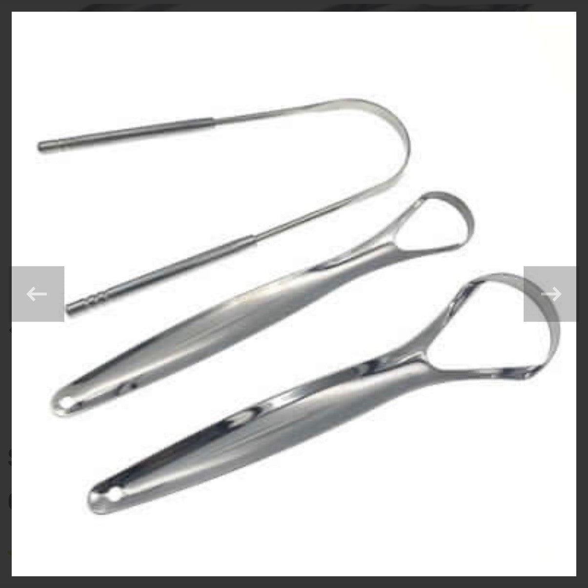 Stainless Steel Tongue Scraper Oral Cleaner Kit