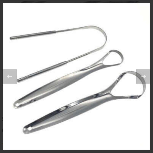 Stainless Steel Tongue Scraper Oral Cleaner Kit