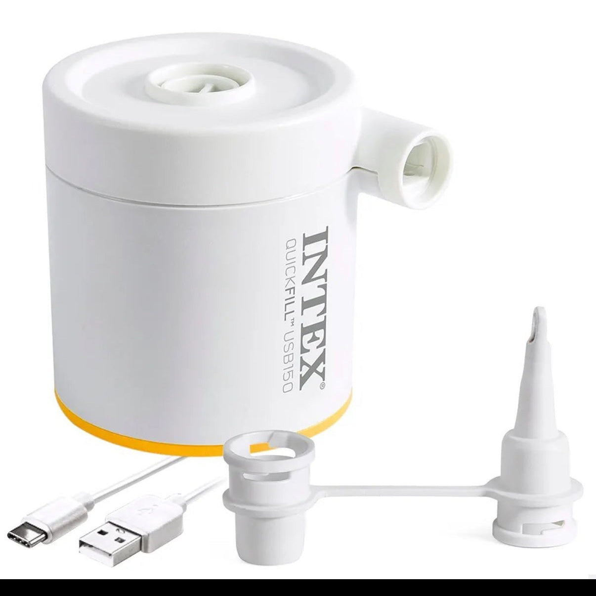Intex Quickfill USB150 Air Pump, USB type c Size: 3.1 in x 2.8 in x 2.8 in (66616) - Medaid International