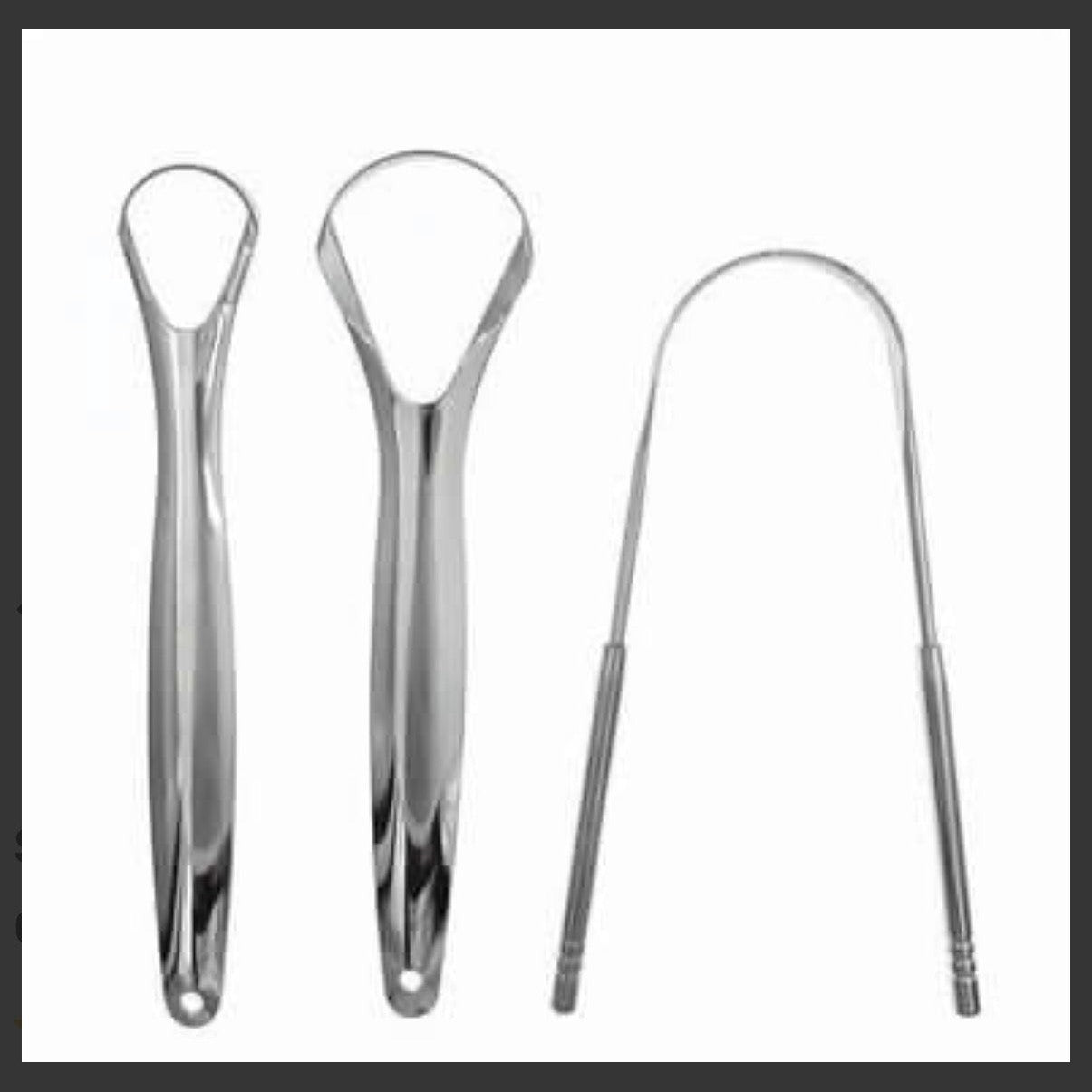 Stainless Steel Tongue Scraper Oral Cleaner Kit