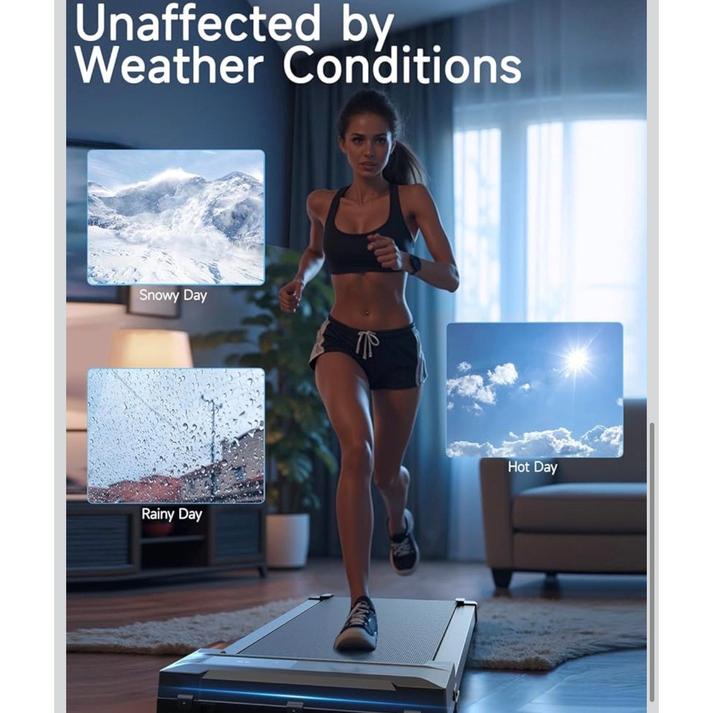 Walking Pad Treadmill for Home - Under Desk Treadmills Mini Portable Walking Running Machine Slim Compact Motorized Electric Treadmill with Adjustable Speed Remote