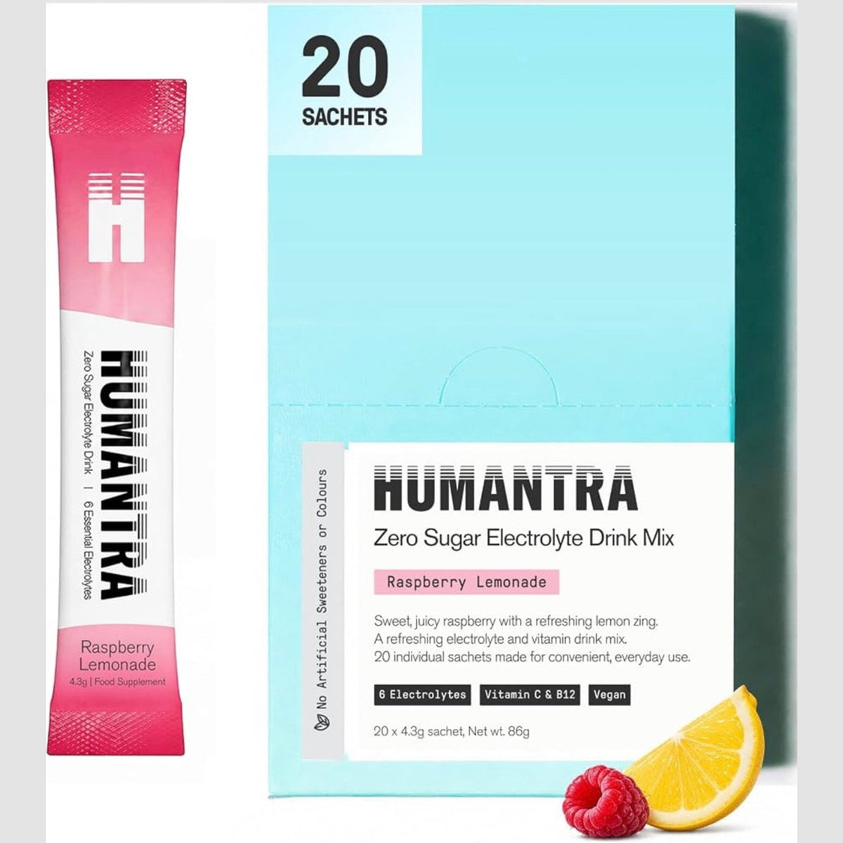Humantra Hydration Packets | Zero Calorie, Zero Sugar Electrolyte Hydration Multiplier w/Essential Minerals, Boost Immune & Metabolic Functions