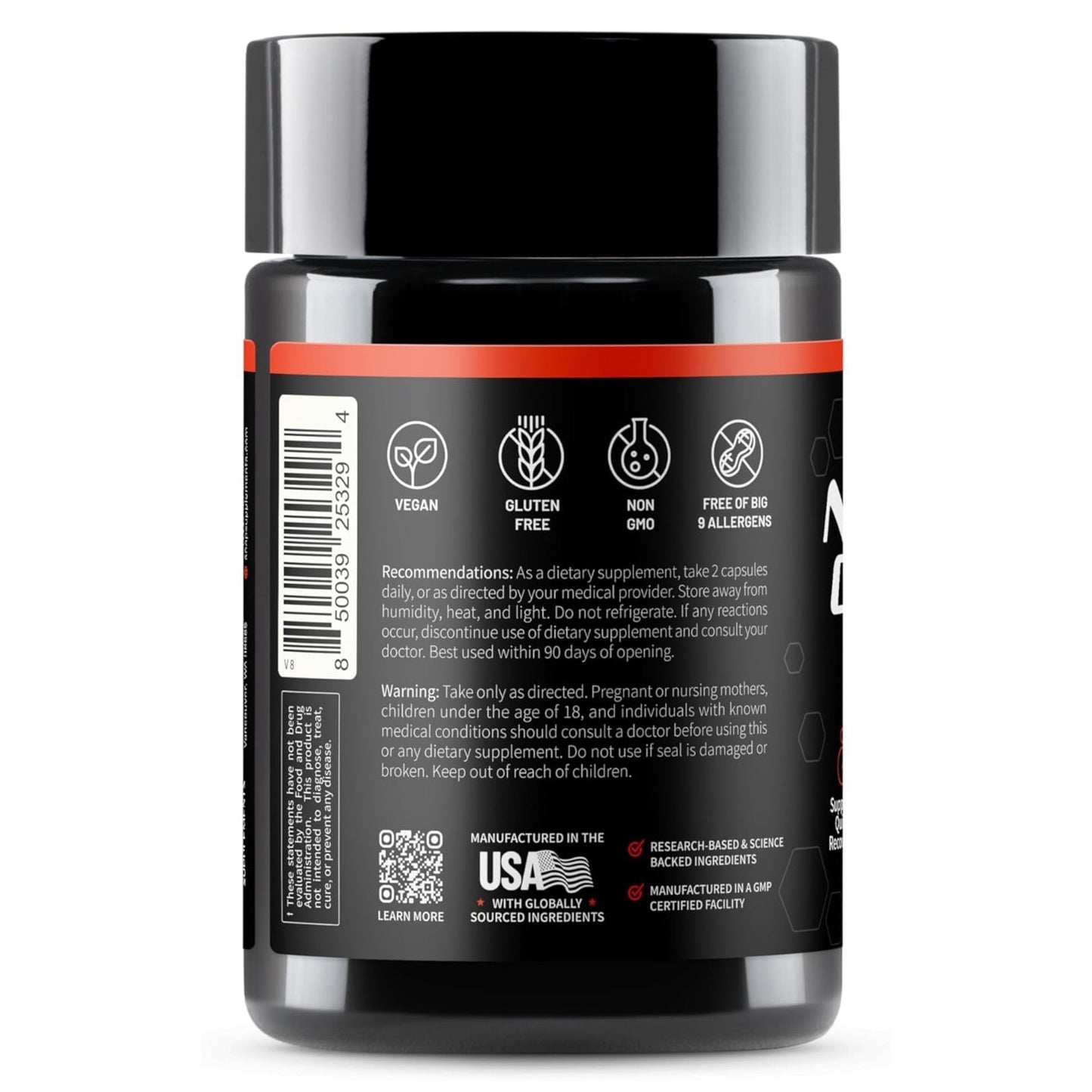 Snap Supplements Nitric Oxide Booster Supplement with L Arginine and L Citrulline Essential Amino Acids and Ginseng Root, Energy, Heart Heal - Medaid International