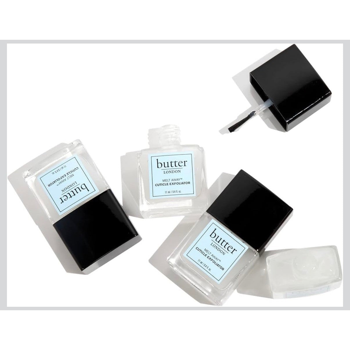 Butter LONDON Cuticle Remover Liquid, Melt Away - Cuticle Softener Oil Exfoliator Gently Removes Dry & Overgrown Skin - Nail Care for Clean & Healthy-Looking Nails, Home Manicure & Pedicure - 0.4 FL