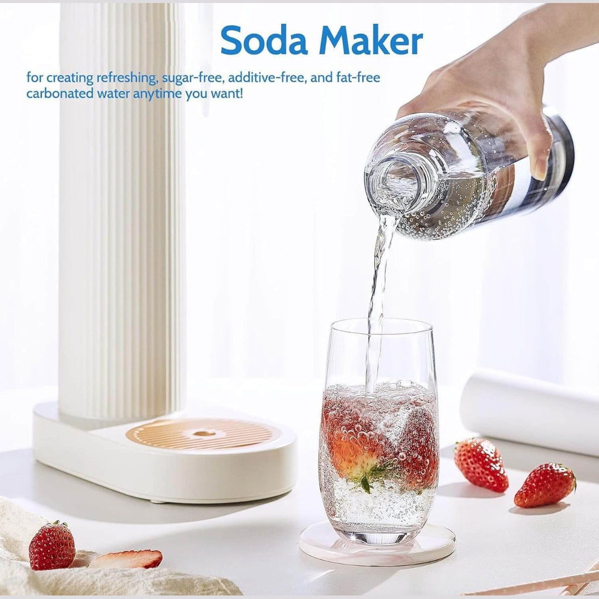 Yoco Soda Tabletop Soda Maker Machine + CO2 Gas Cylinder - Medaid International