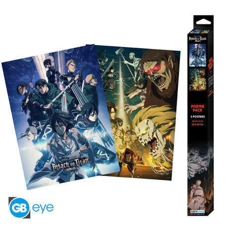 ATTACK ON TITAN - Set 2 Chibi Posters - Set 2 (52x38) x4 - Medaid International