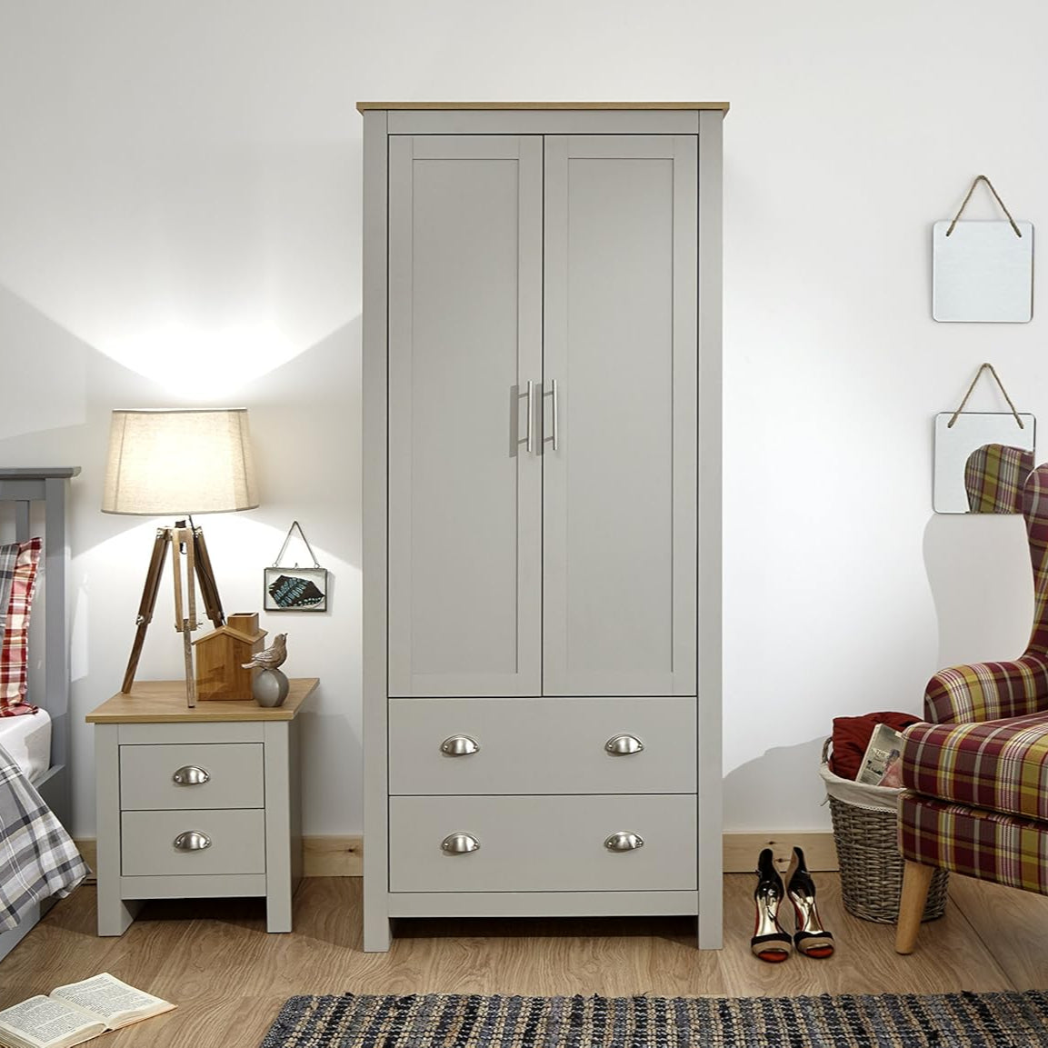 Furniture Wardrobe with 2 Drawers,