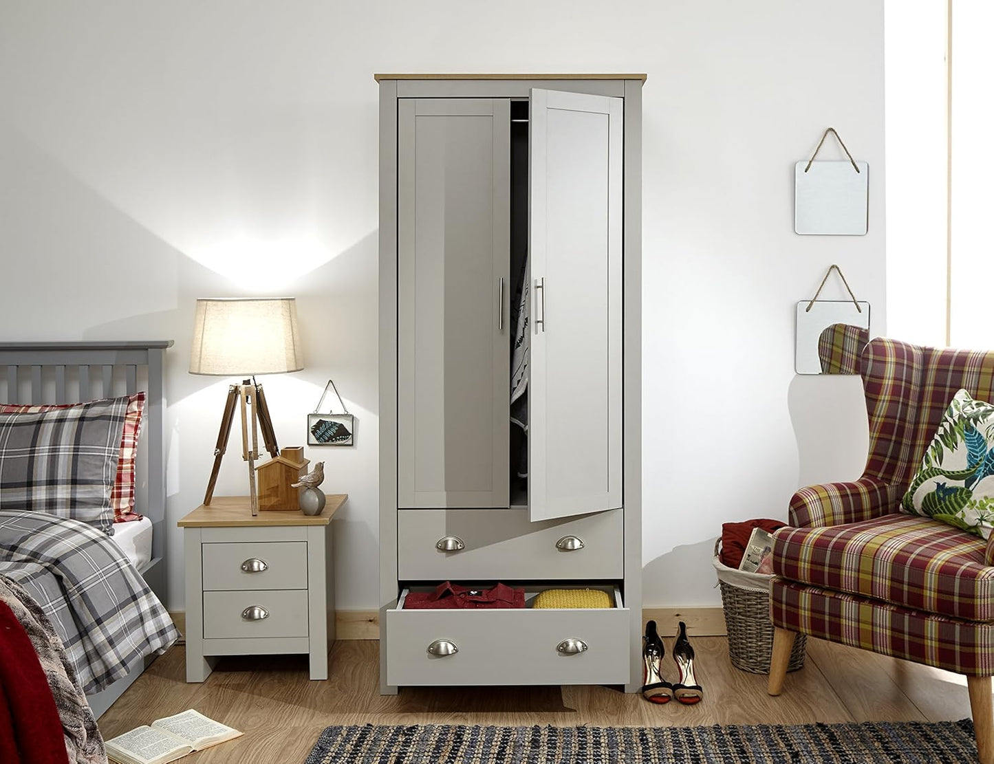 Furniture Wardrobe with 2 Drawers,