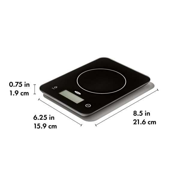 Everyday Glass Food Scale 11lb/5kg set by OXO