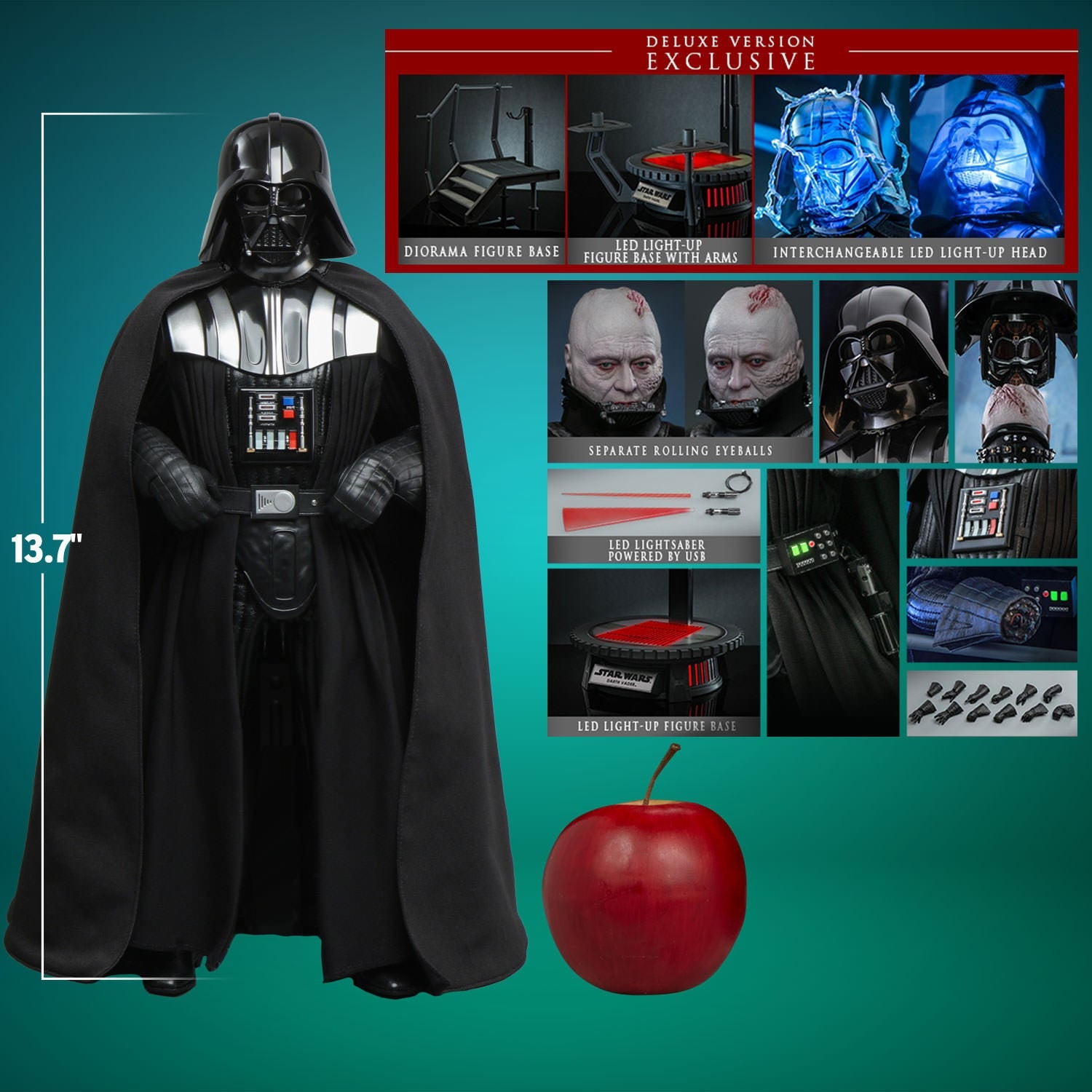 Star Wars Darth Vader ROTJ 40th Anniversary (Deluxe Edition) Action Figure By Hot Toys - Medaid International