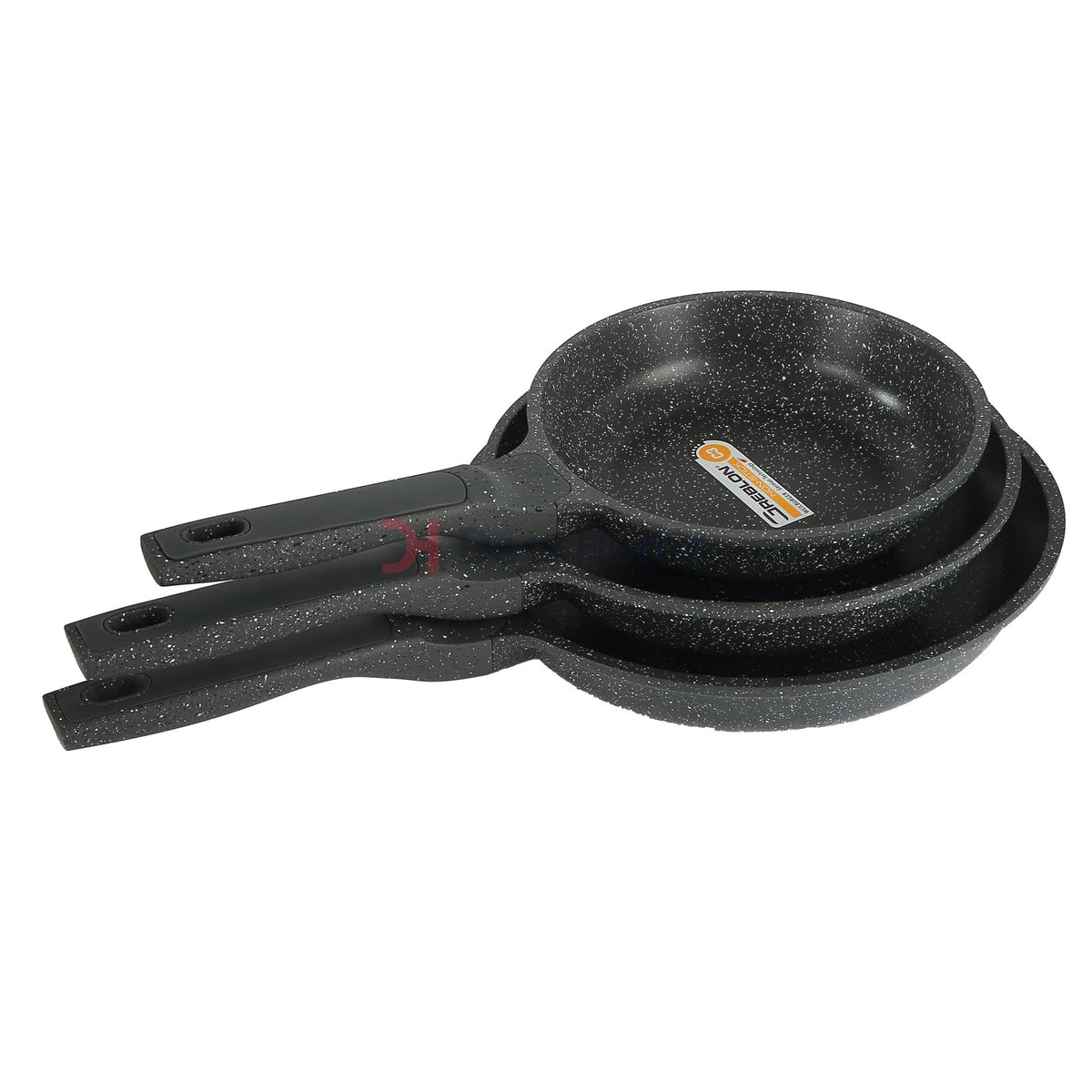 German Greblon Granite 3Pcs Fry Pan Set