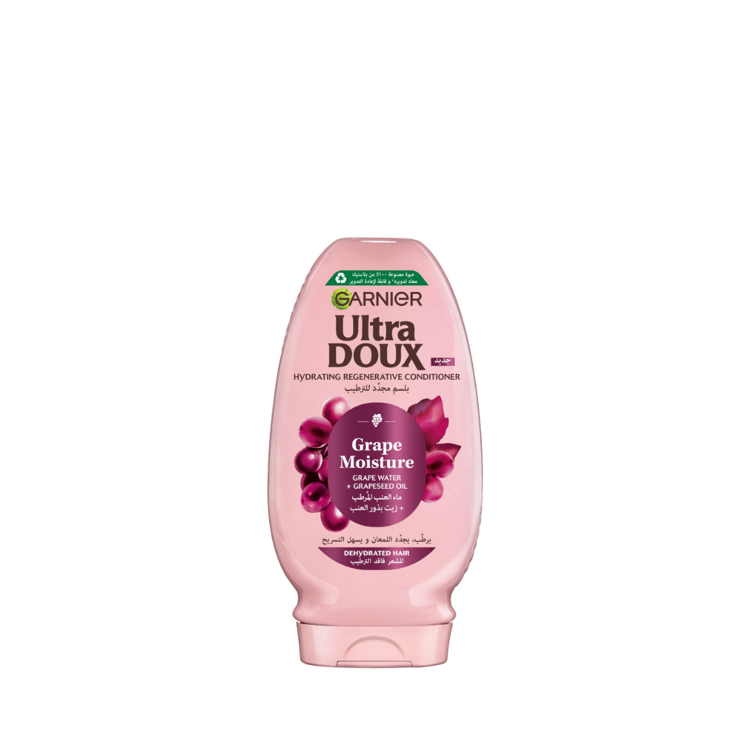 Garnier Ultra Doux Grape Moisture Hydrating Regenerative Conditioner for Dehydrated Hair With Hydrating Grape Water + Antioxidant Grapeseed Oil