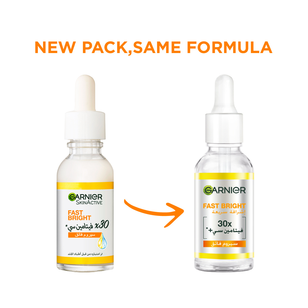 Garnier Skin Active Fast Bright Vitamin C + Niacinamide 30x Brightening Booster Serum