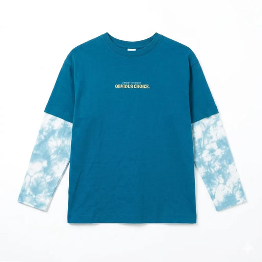 Zara Boy's Dark Blue" Family Moment " Printed  Long Sleeve  Blouse | Zara in Lebanon