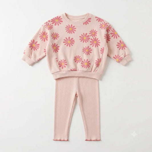 Zara Baby Girl's Pink 2 pc Sweatshirt With Legging Set   | Zara in Lebanon
