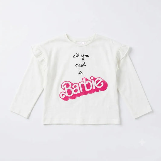 Zara Girl's White " Barbie " Printed   Blouse  | Zara in Lebanon