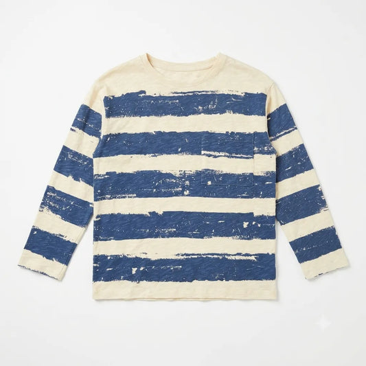 Zara Boy's Cream /Navy Striped  Long Sleeve  Blouse | Zara in Lebanon