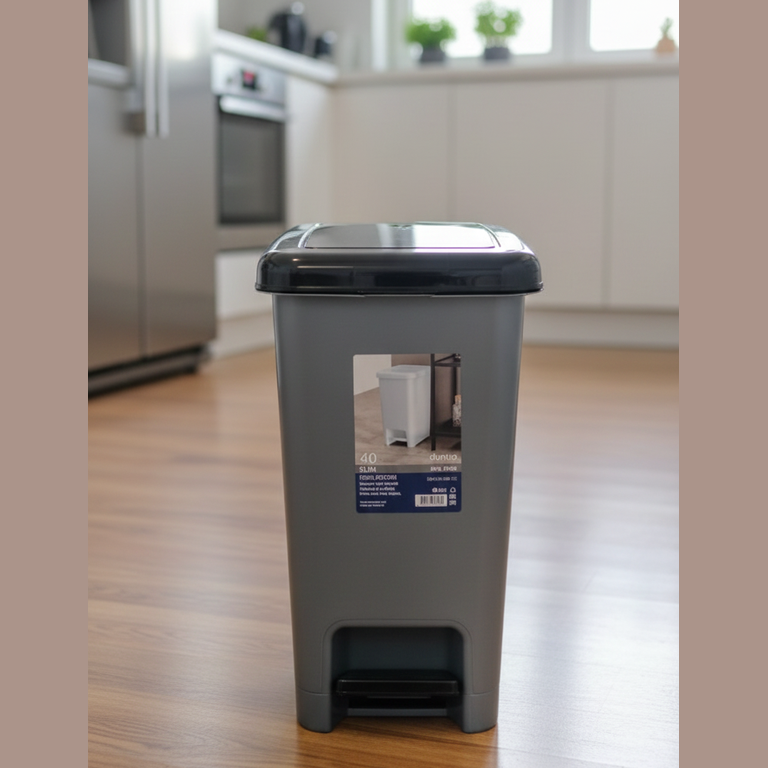 Slim Plastic Pedal Dustbin 40 lt