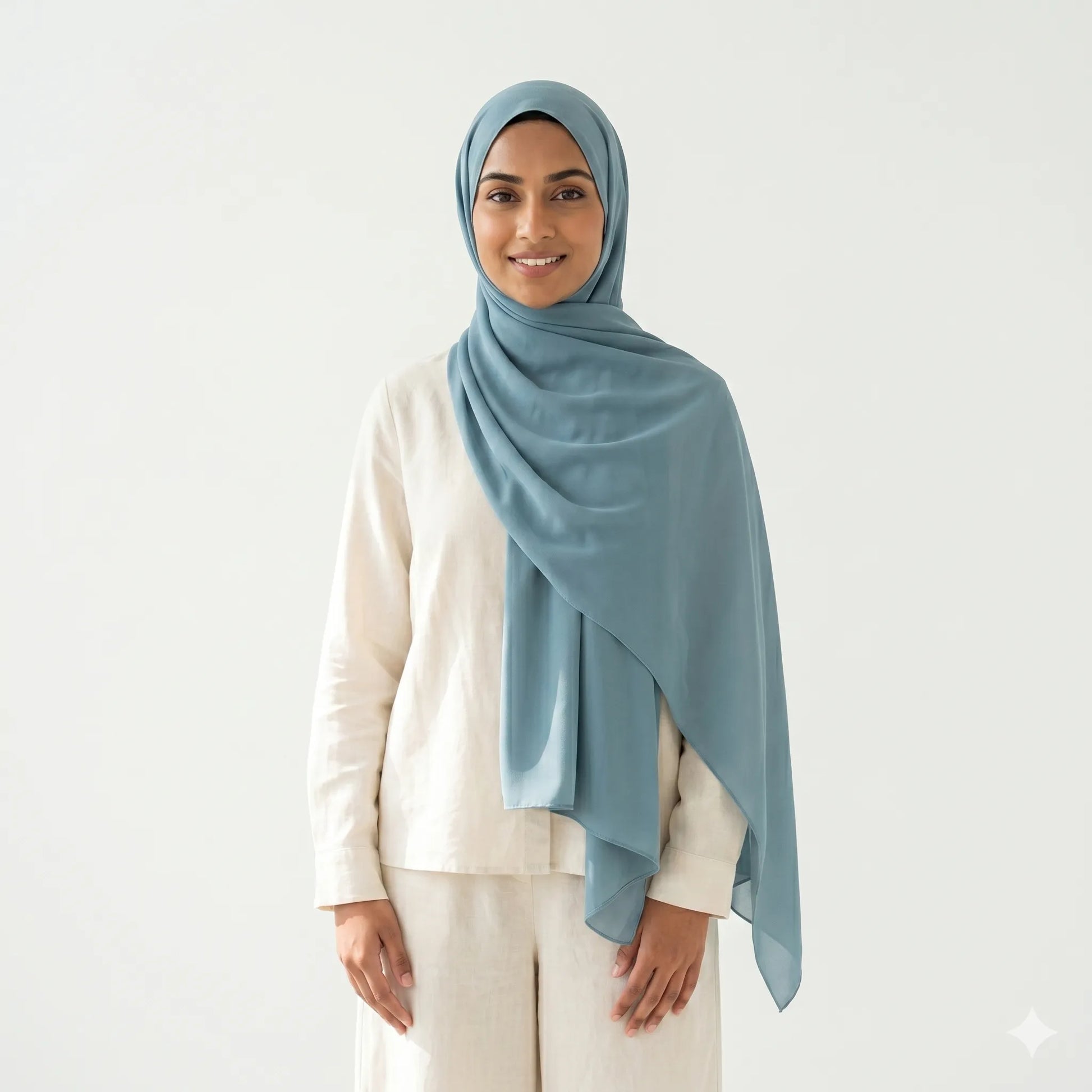 SD Women's Light Teel Chiffon Hijab | SD In Lebanon