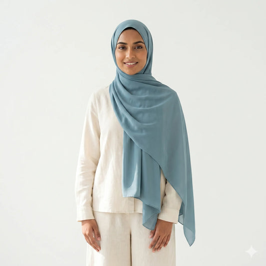 SD Women's Light Teel Chiffon Hijab | SD In Lebanon