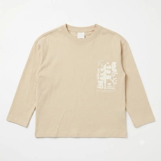 Zara Boy's Light Beige " Keep Dreaming ...." Printed  Long Sleeve  Blouse | Zara in Lebanon