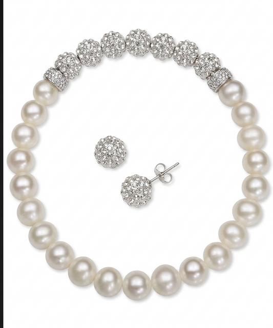 Mayc's   Women's  Silver  Cultured Freshwater 2pc Jewelry Set| Mayc's in Lebanon