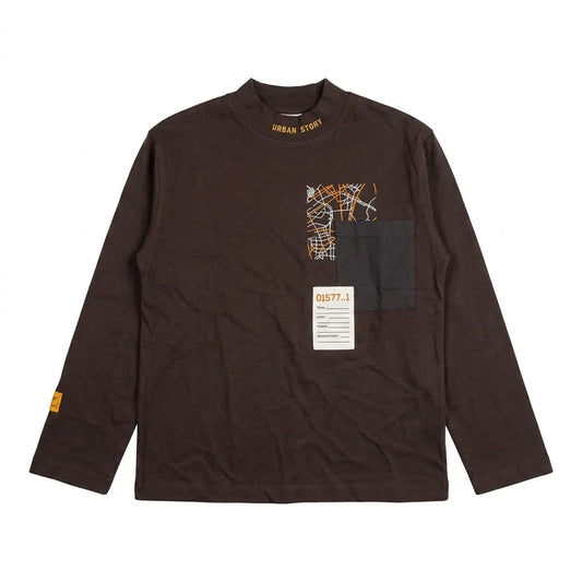 Zara Boy's Dark Brown "Urban Story " Printed Long Sleeve  Blouse | Zara in Lebanon