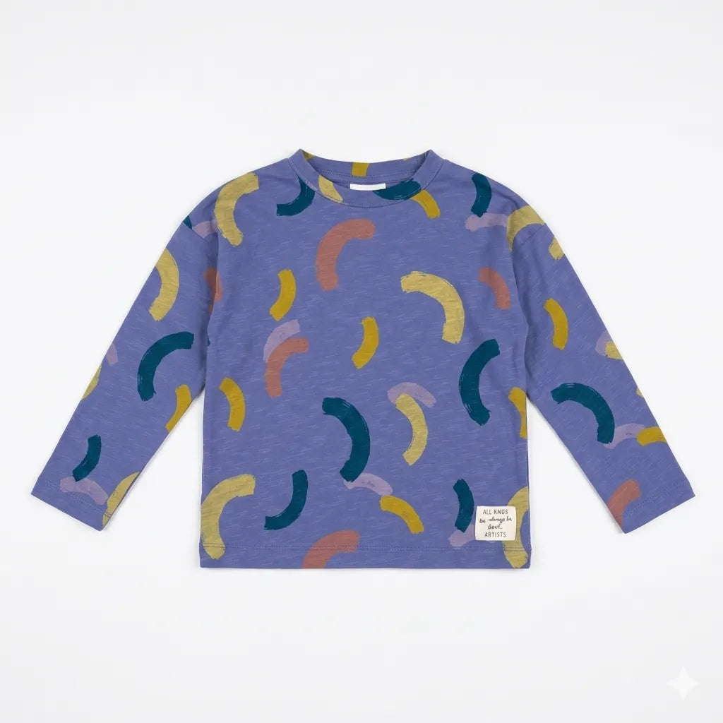 Zara Boy's Blue With Silly Shapes  Long Sleeve  Blouse | Zara in Lebanon