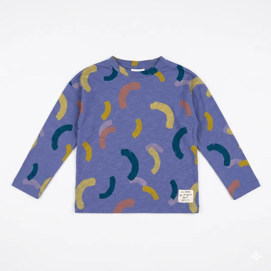 Zara Boy's Blue With Silly Shapes  Long Sleeve  Blouse | Zara in Lebanon