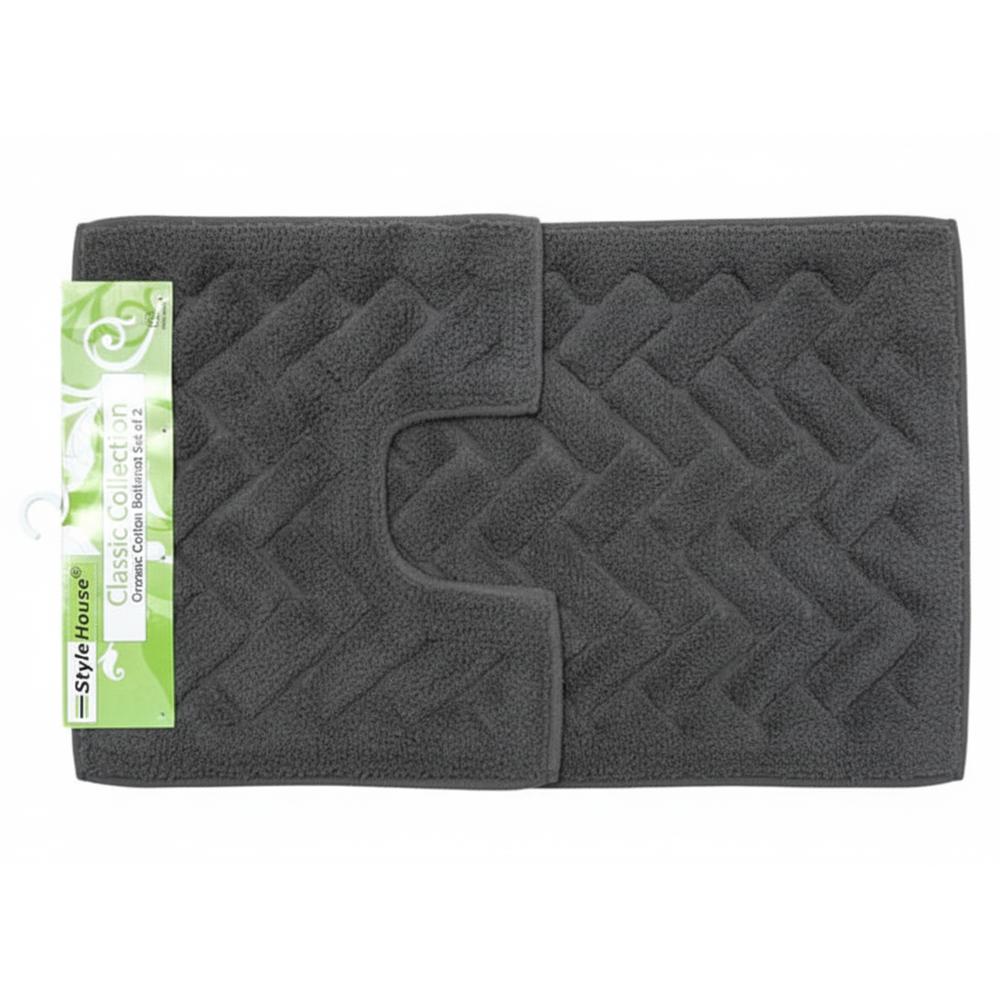 Classic 100% Cotton Bathmat Set of 2: 75x50+40x50 cm