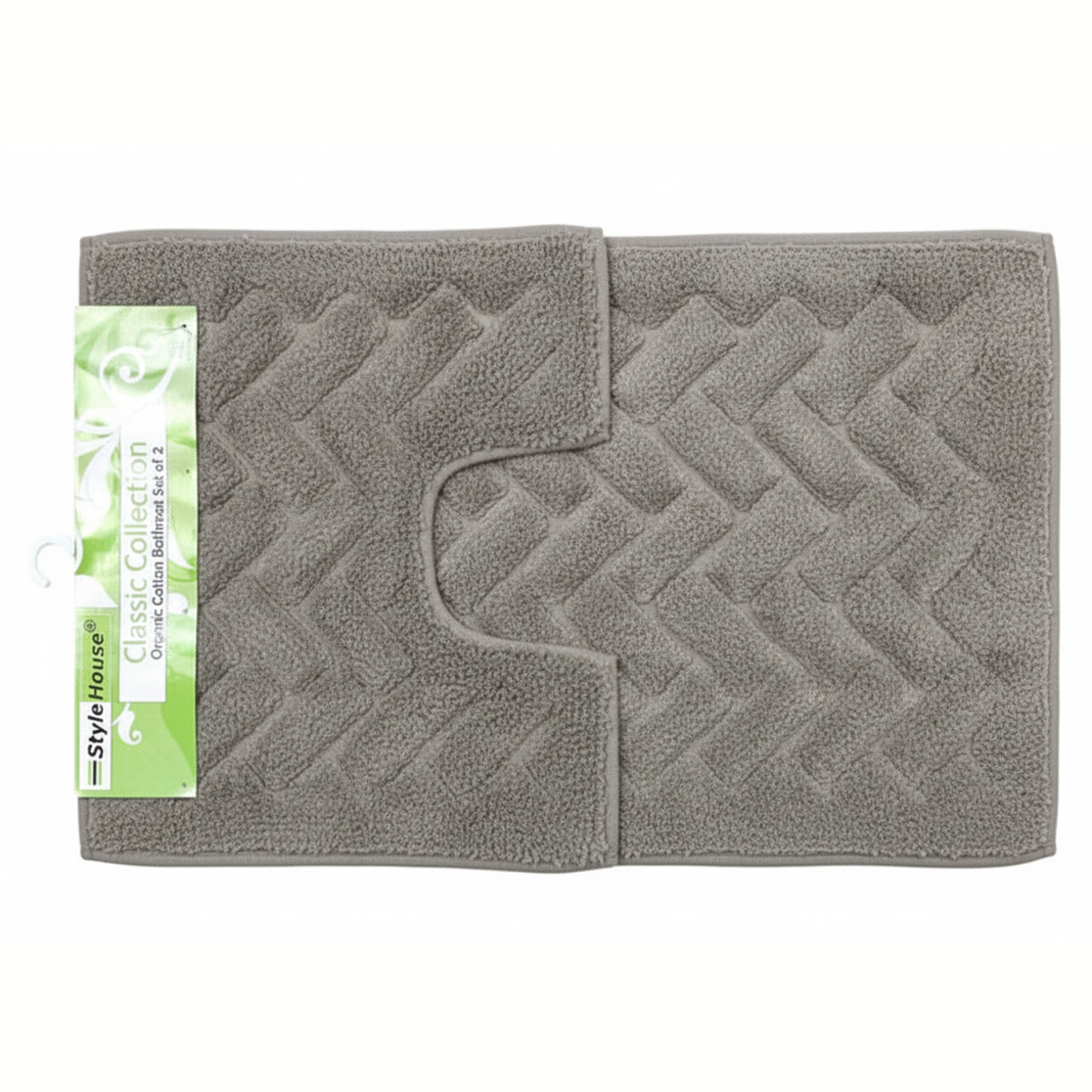 Classic 100% Cotton Bathmat Set of 2: 75x50+40x50 cm