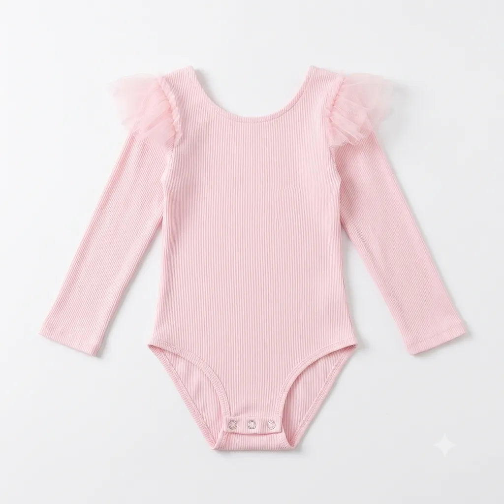 Zara Baby Girl's Pink With Details Long Sleeve Bodysuit  | Zara in Lebanon