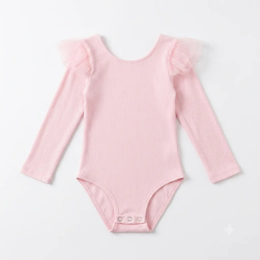 Zara Baby Girl's Pink With Details Long Sleeve Bodysuit  | Zara in Lebanon