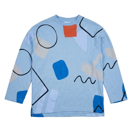 Zara Boy's Blue Shapes Printed Long Sleeve  Blouse | Zara in Lebanon
