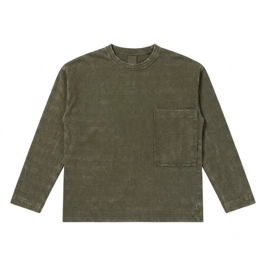 Zara Boy's Washed Olive Green Long Sleeve  Blouse | Zara in Lebanon