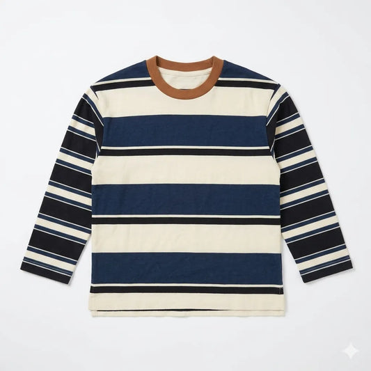 Zara Boy's Cream Striped In Navy  Long Sleeve  Blouse | Zara in Lebanon