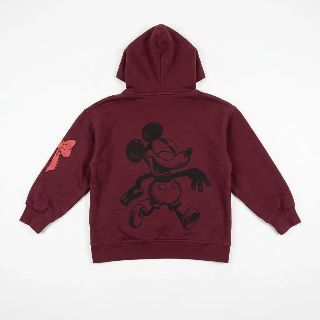 Zara Girl's Burgundy "Mickey Mouse "Printed Hoodie   | Zara in Lebanon