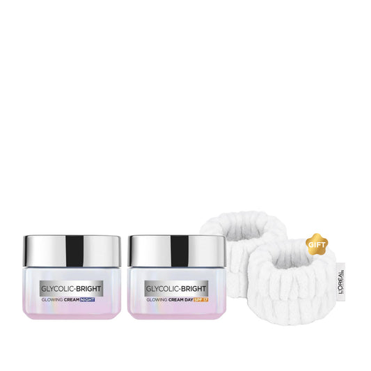 '-20% FREE Wrist Band L'Oreal glycolic bright day + night cream 50ml - Medaid International