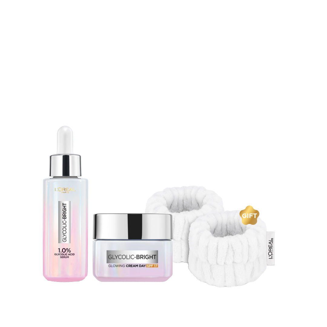 '-20% FREE Wrist Band L'Oreal Glycolic Bright Serum + Day Cream - Medaid International