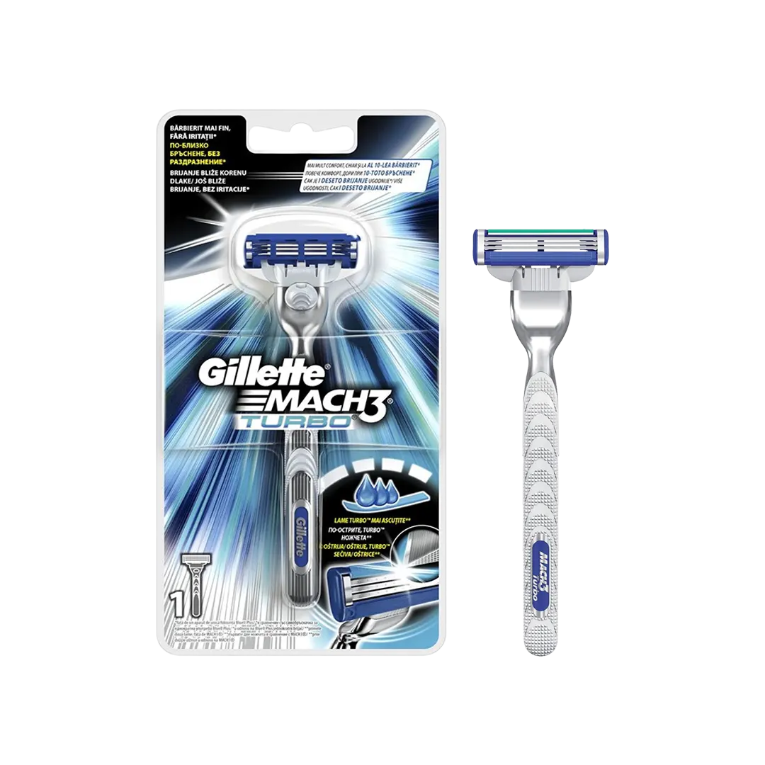 Gillette Mach 3 Turbo Razor With Handle - Medaid International