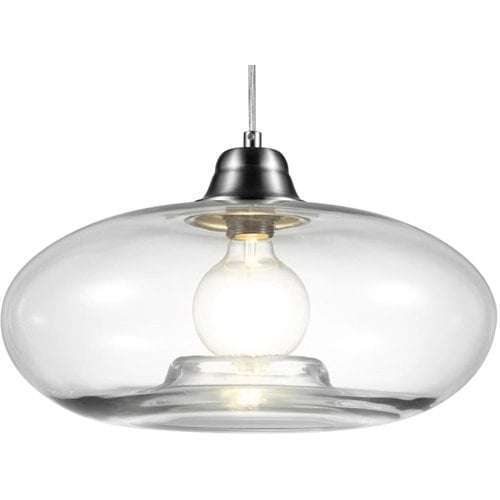 Nino Germany Amber-Toned Oval Glass Pendant Light