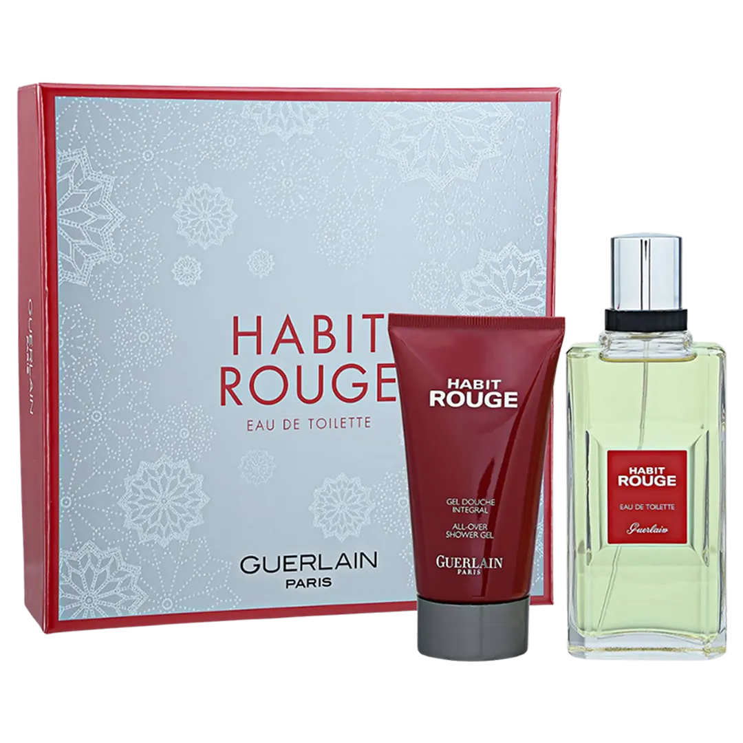 Guerlain Habit Rouge Eau De Toilette Men's Gift Set - 2Pcs - Medaid International