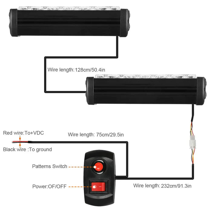 Car Emergency Strobe Light Police Lights