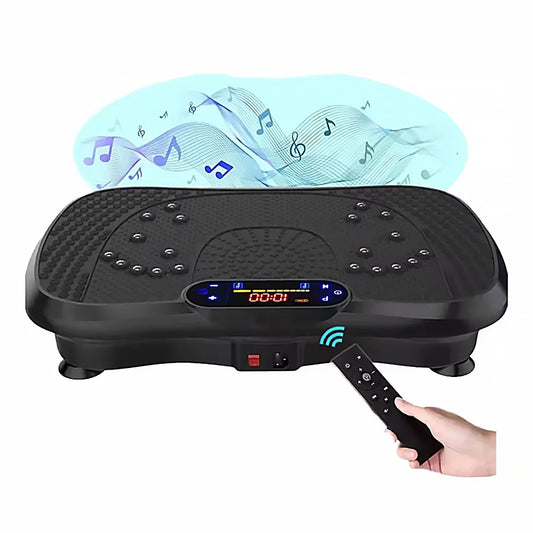 XH-Sports Home Exercise Fitness Machine Body Slimming Vertical Vibration Plate with Resistant Bands