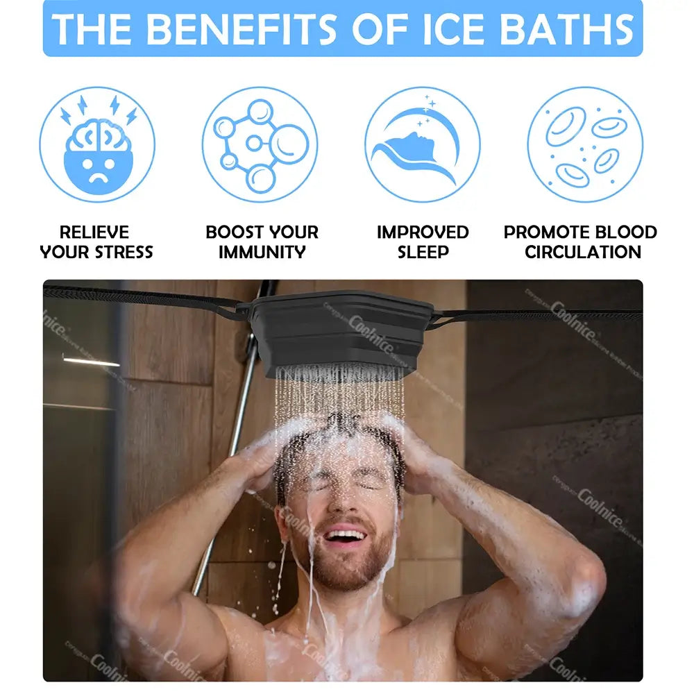 Foldable Silicone Ice Bath Shower