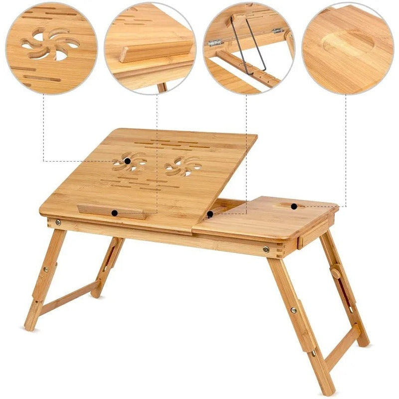 Bamboo Folding Laptop Table