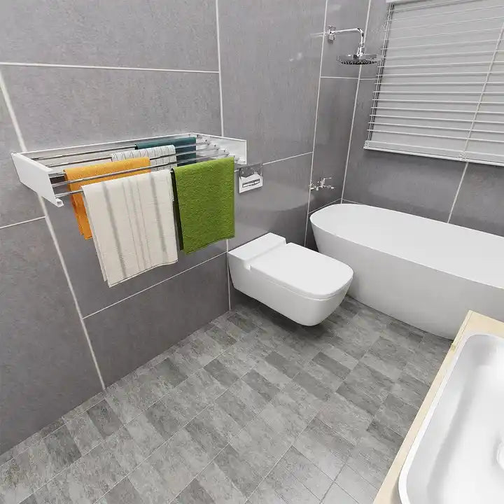 INVISIBLE WALL MOUNTED DRYING RACK 80/100 CM